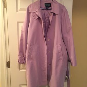EUC Ralph Lauren lavender trench coat 2XL